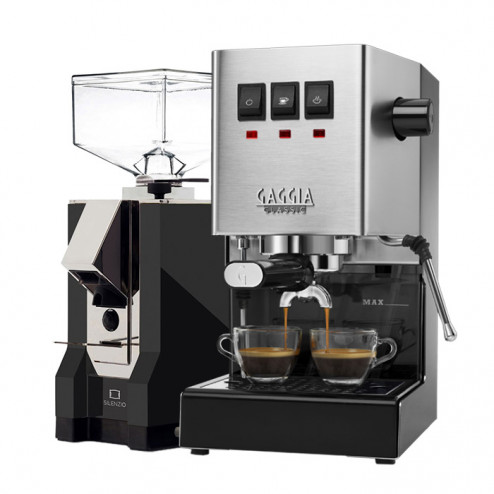 Gaggia Classic Evo Pro + Eureka Mignon Silenzio 16CR Musta