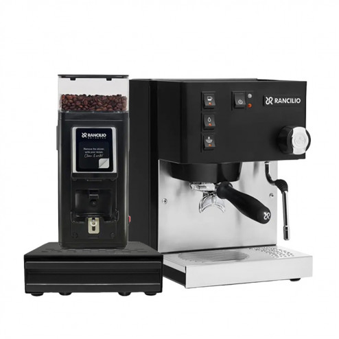 Rancilio Silvia V6 Black & Rancilio Stile SD Musta & Rancilio Knock Box