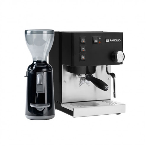 Rancilio Silvia V6 Black & Nuova Simonelli Grinta Black AMMT