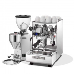 Expobar Brewtus IV Leva Multiboiler Vibration Pump & Mazzer Mini Electronic Model A