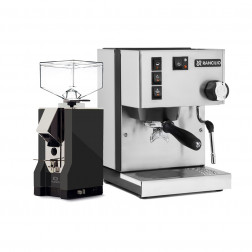 Rancilio Silvia V6 E Latest Edition + Eureka Mignon Silenzio 16CR Musta