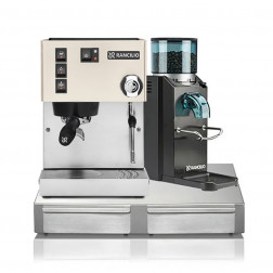 Rancilio Silvia V6 Valkoinen + Rancilio Rocky SD Musta + Rancilio BS50