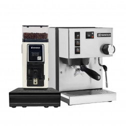 Rancilio Silvia V6 E & Rancilio Stile SD Valkoinen & Rancilio Knock Box