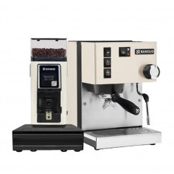 Rancilio Silvia V6 Valkoinen & Rancilio Stile SD Valkoinen & Rancilio Knock Box