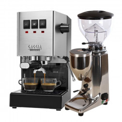 Gaggia Classic Evo Pro + Quamar Q50 S Täyttösuppilo 500 g